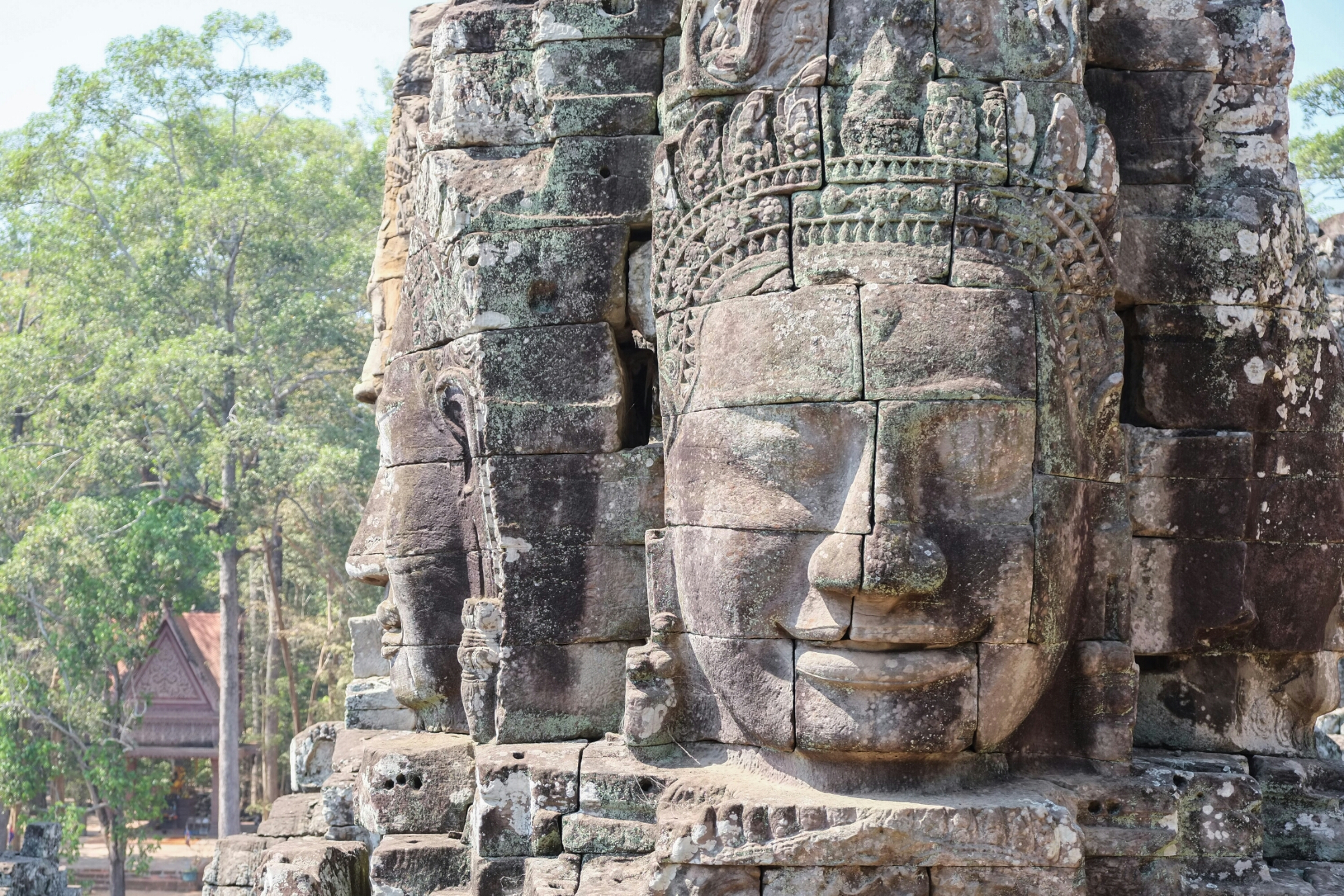 Bayon Angkor Thom stone faces image
