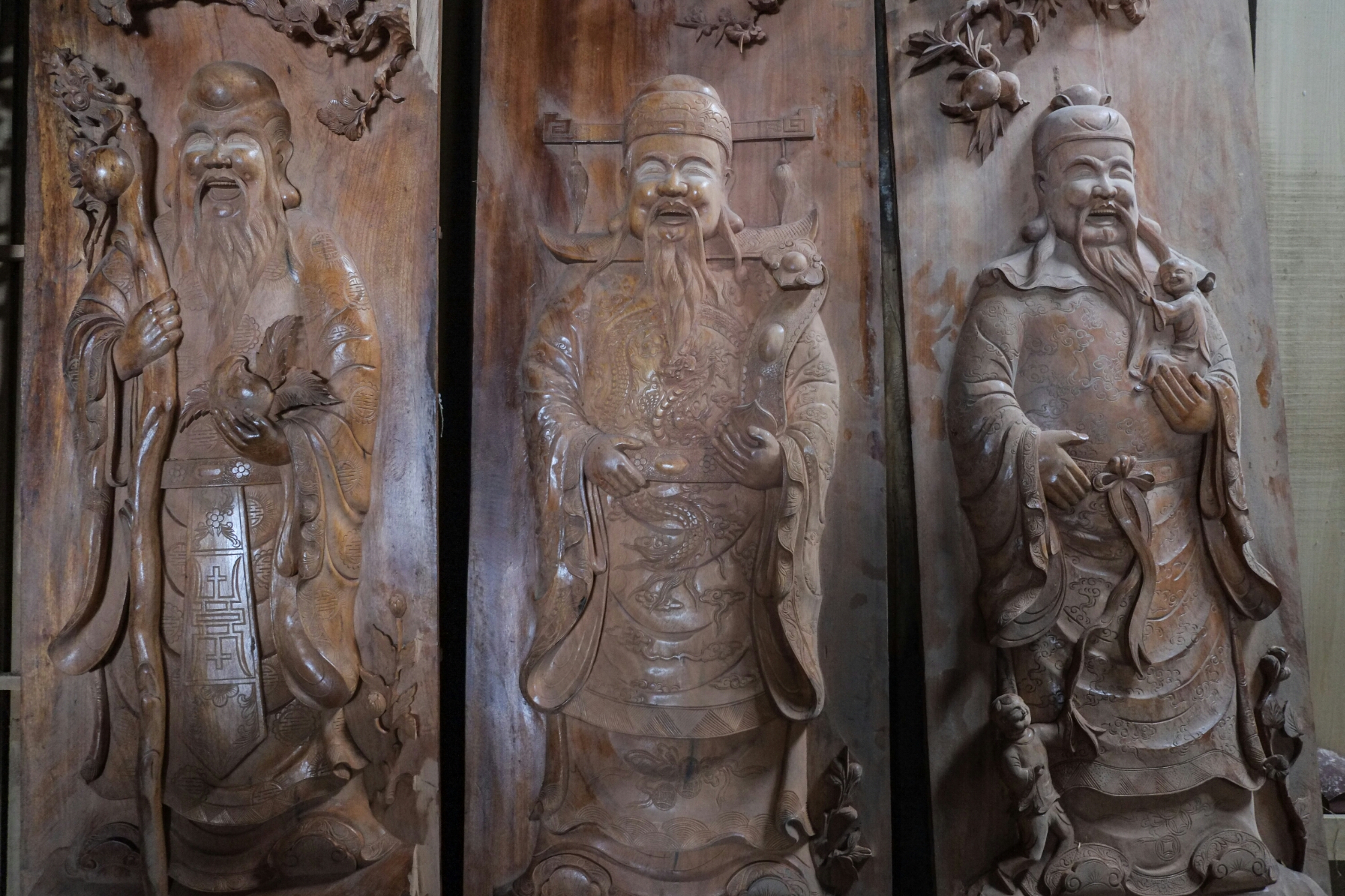 Hand carved wood panels image