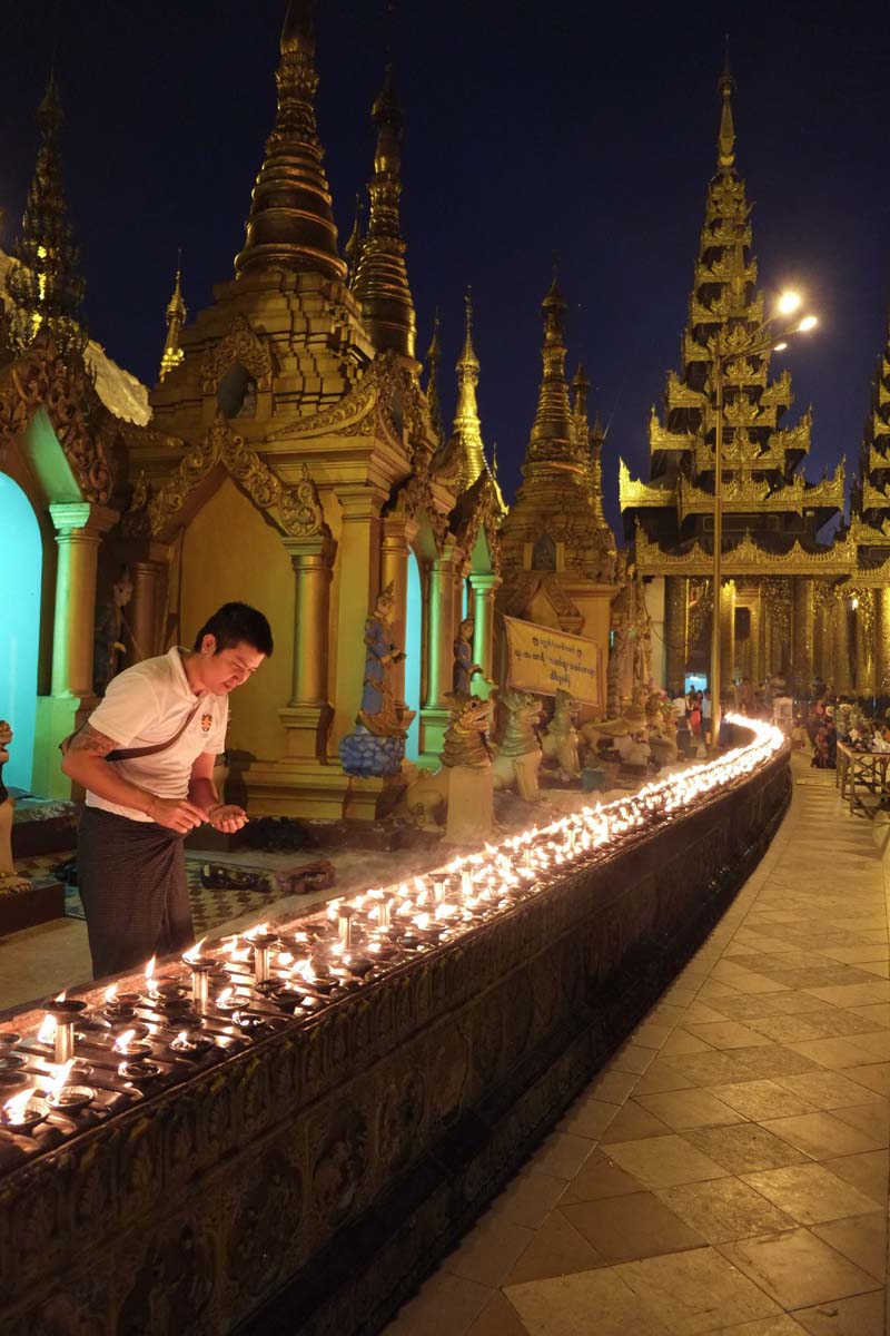 Shwedagon Paya Candles Yangon image