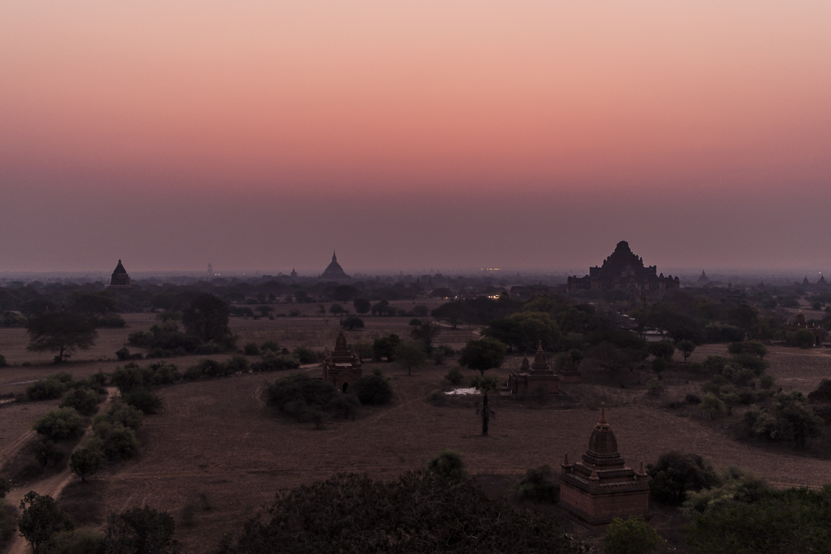 Bagan sunrise glow